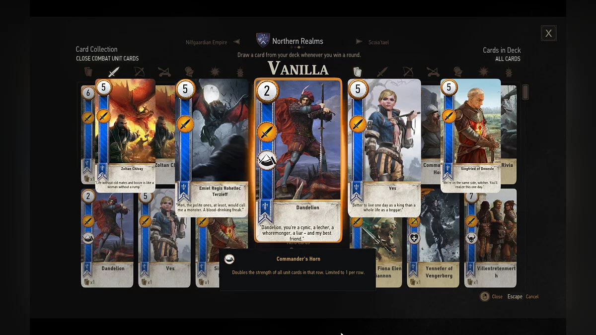 The Witcher 3: Wild Hunt - Complete Edition — Карты Гвинта с насыщенными цветами