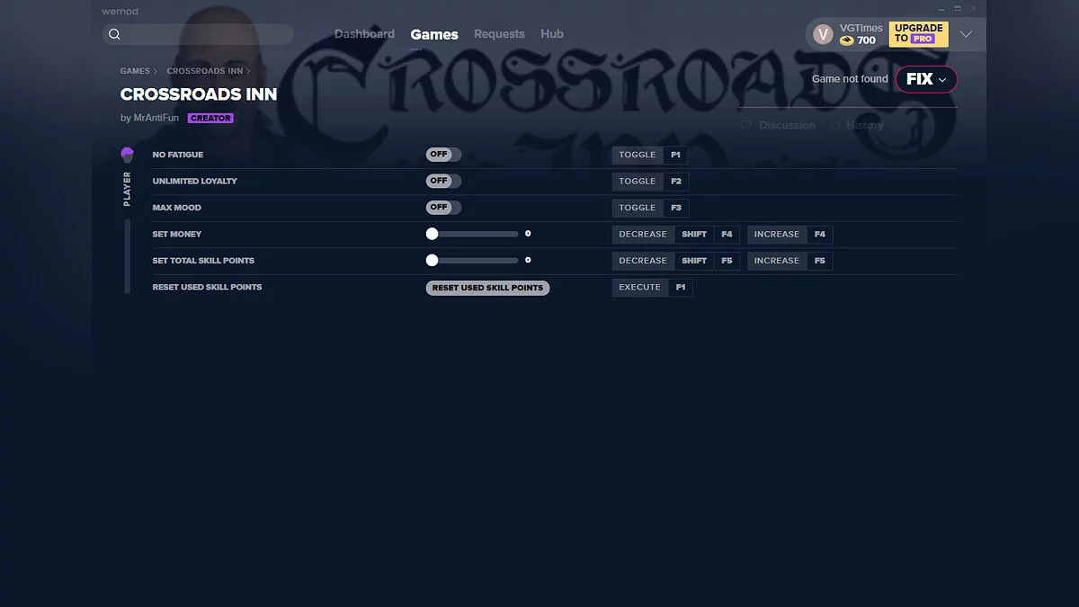 Crossroads Inn — Трейнер (+6) от 25.10.2020 [WeMod]