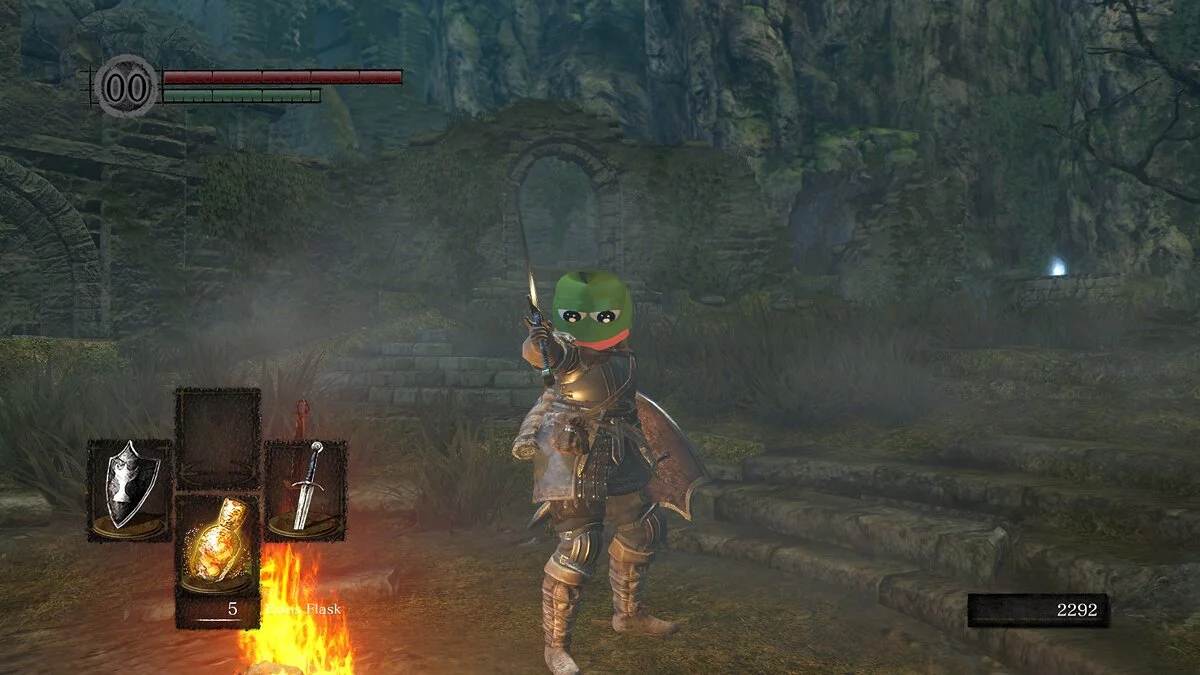 Dark Souls Remastered — Маска лягушки из мемов