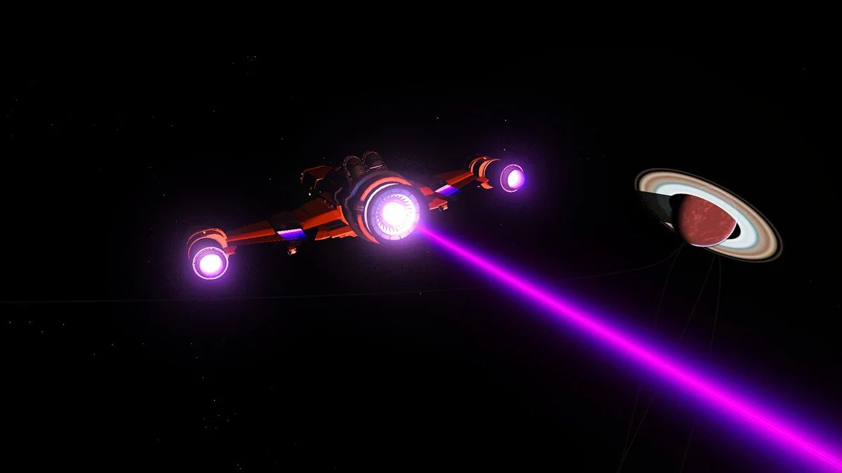 No Man's Sky — Разное свечение двигателя корабля