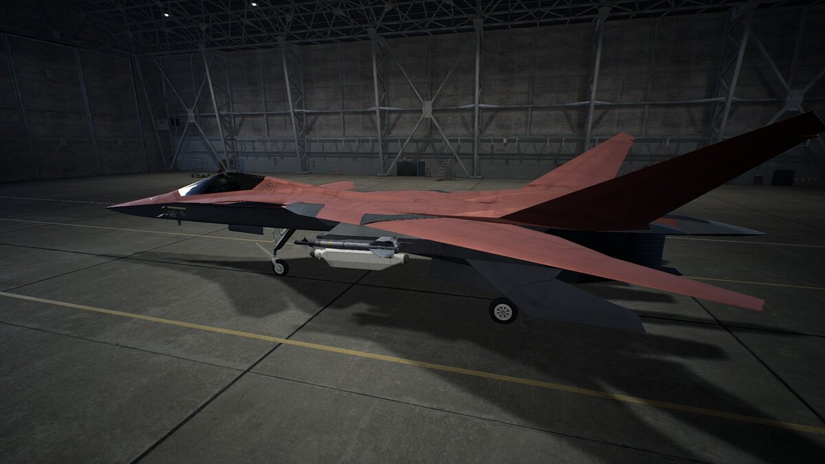 Ace Combat 7: Skies Unknown — XFA-27 с красно-черной раскраской