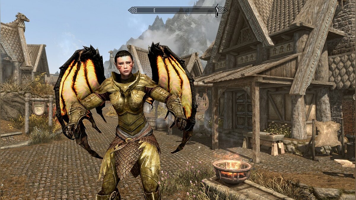 Elder Scrolls 5: Skyrim Special Edition — Анимированные крылья дракона