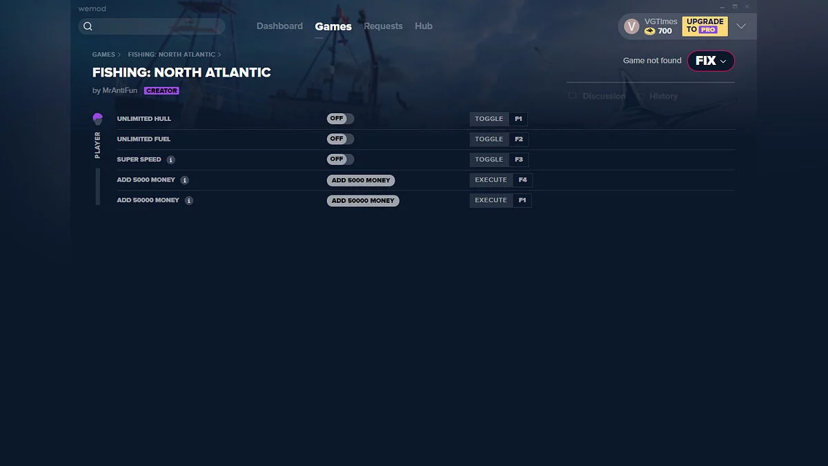 Fishing: North Atlantic — Трейнер (+5) от 12.11.2020 [WeMod]