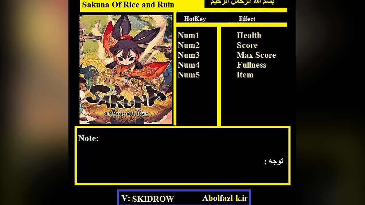 Sakuna: Of Rice and Ruin — Трейнер (+5) [1.0]