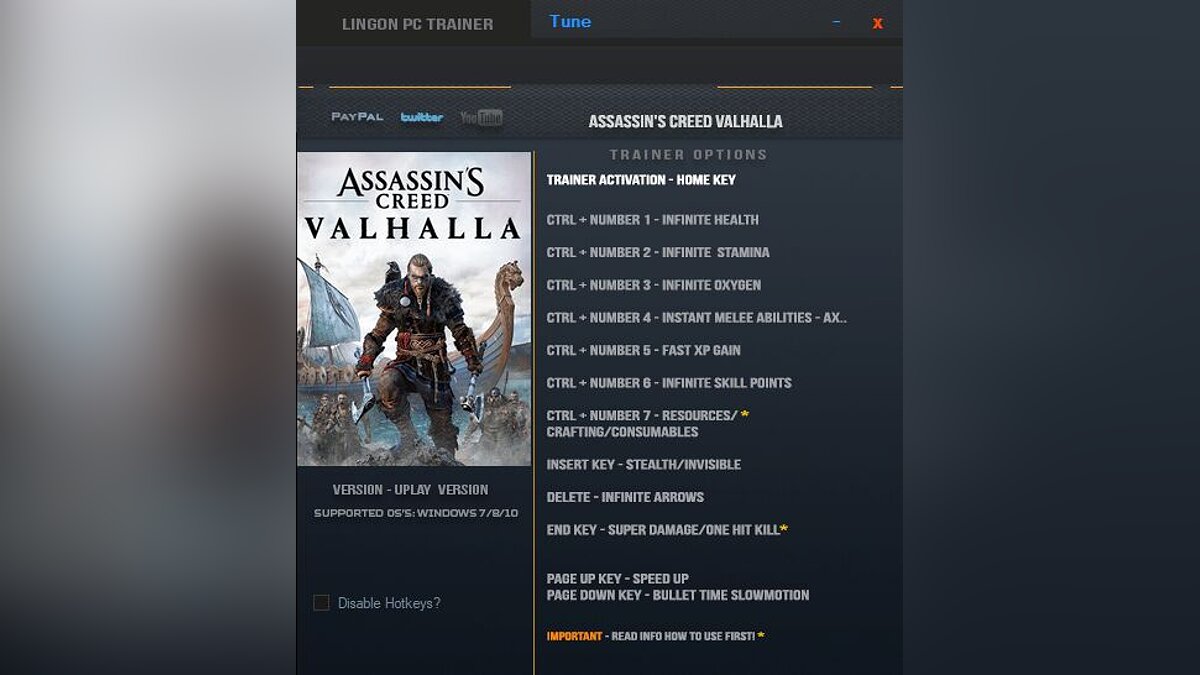 Assassin&#039;s Creed Valhalla — Трейнер (+12) [1.0.2]