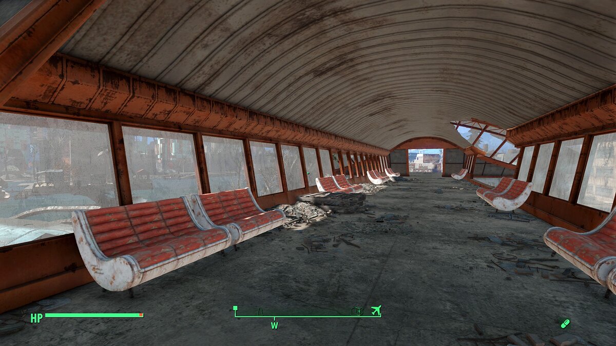 Fallout 4: Game of the Year Edition — Прозрачные окна в аэропорту Бостона
