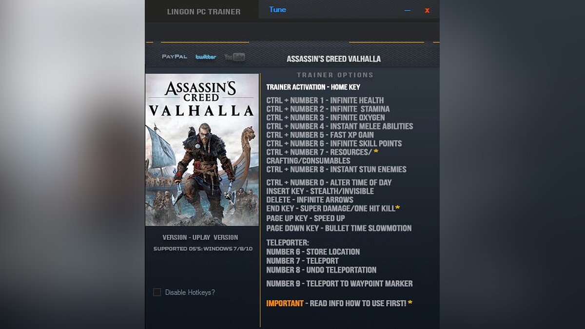 Assassin&#039;s Creed Valhalla — Трейнер (+18) [1.0.2]