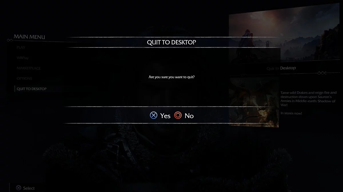 Middle-earth: Shadow of Mordor Game of the Year Edition — Кнопки от Dualshock 4