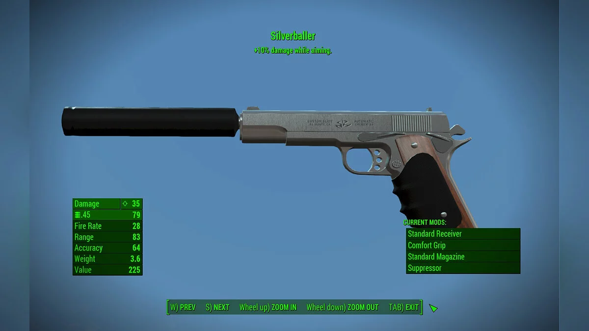 Fallout 4: Game of the Year Edition — Пистолет из игры из Hitman