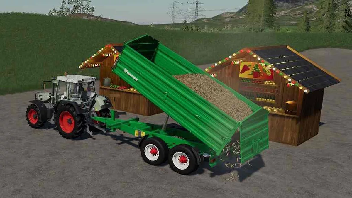 Farming Simulator 19 — Christmas Market Mulled Wine — новогодние декорации