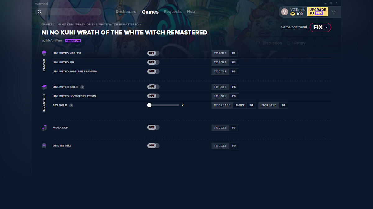 Ni no Kuni: Wrath of the White Witch Remastered — Трейнер (+8) от 04.12.2020 [WeMod]