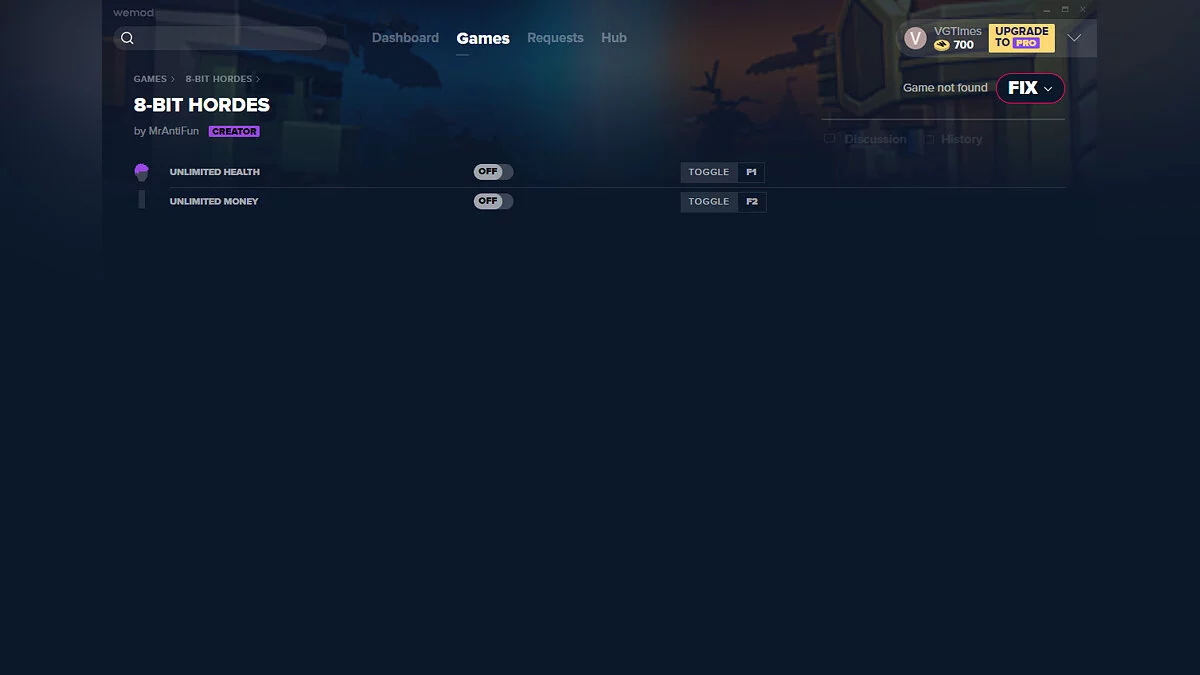 8-Bit Hordes — Трейнер (+2) от 05.12.2020 [WeMod]