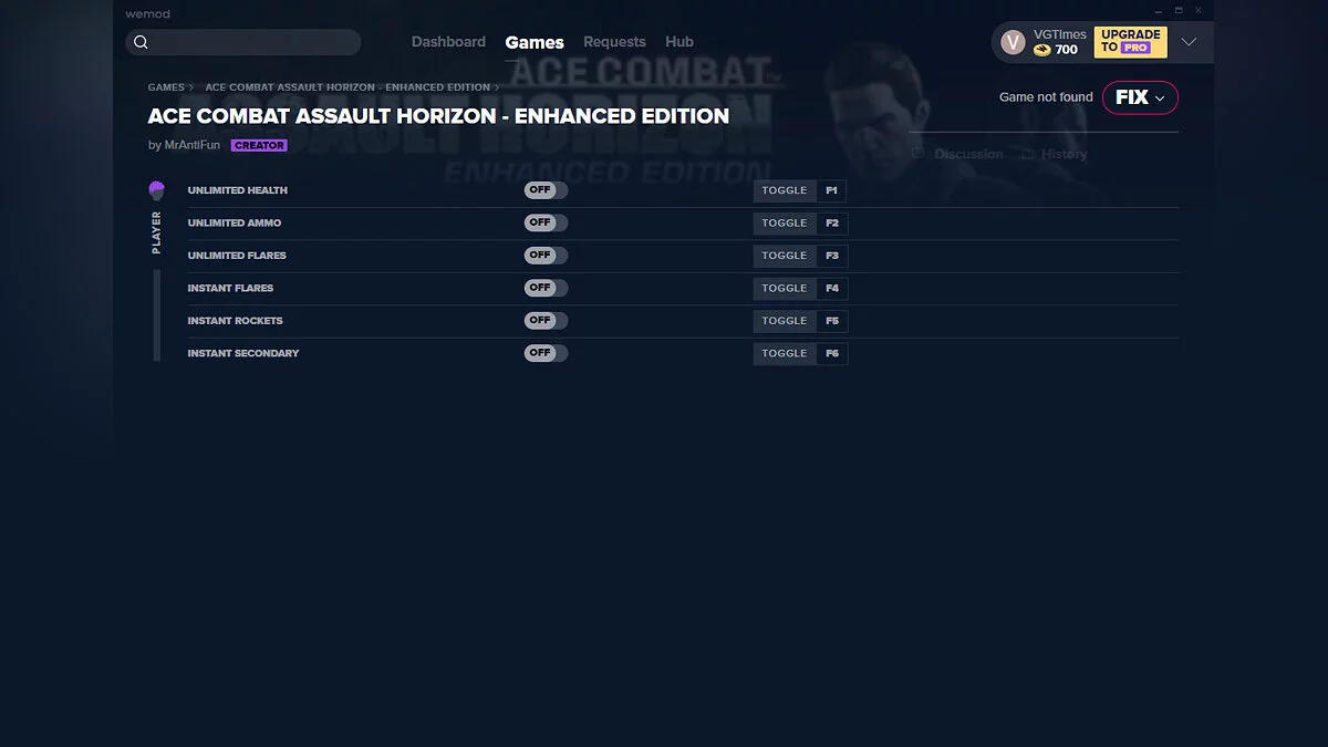 Ace Combat Assault Horizon: Enhanced Edition — Трейнер (+6) от 06.12.2020 [WeMod]