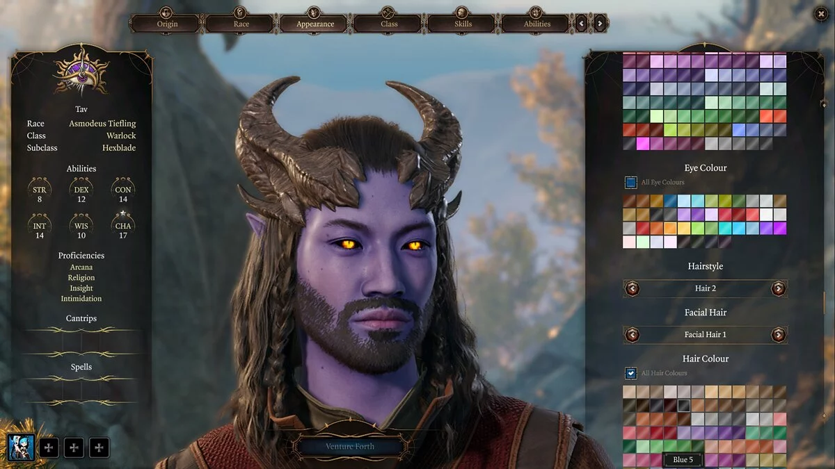 Baldur&#039;s Gate 3 — Мужские лица для тифлинга и полуэльфа