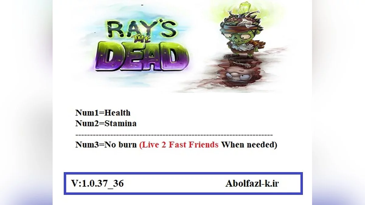 Ray&#039;s the Dead — Трейнер (+3) [1.0.37_36]