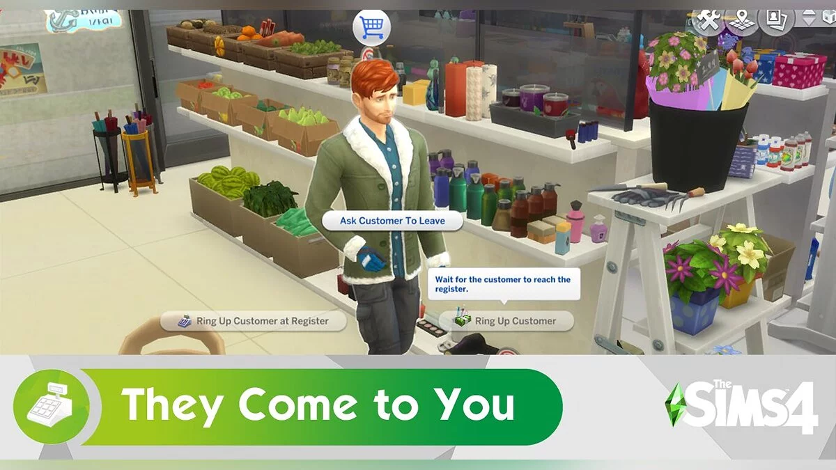 The Sims 4 — Обслуживание покупателей на кассе (08.12.2020)