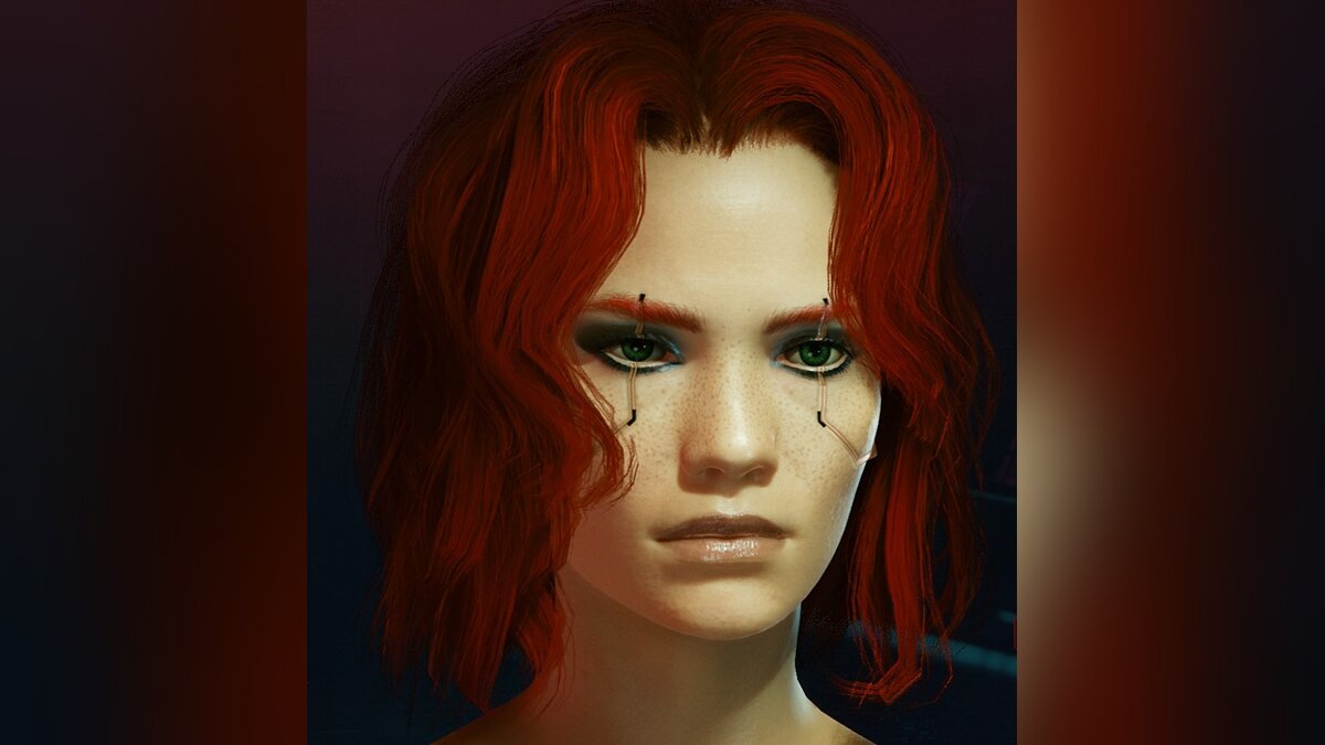 Cyberpunk 2077 — Огненно-рыжая женщина Ви