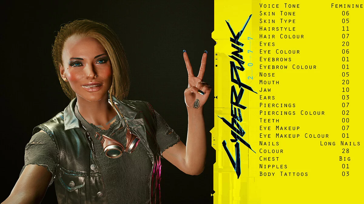 Cyberpunk 2077 — Привлекательная блондинка