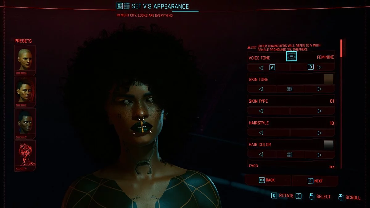Cyberpunk 2077 — Мантис - пресет для Ви