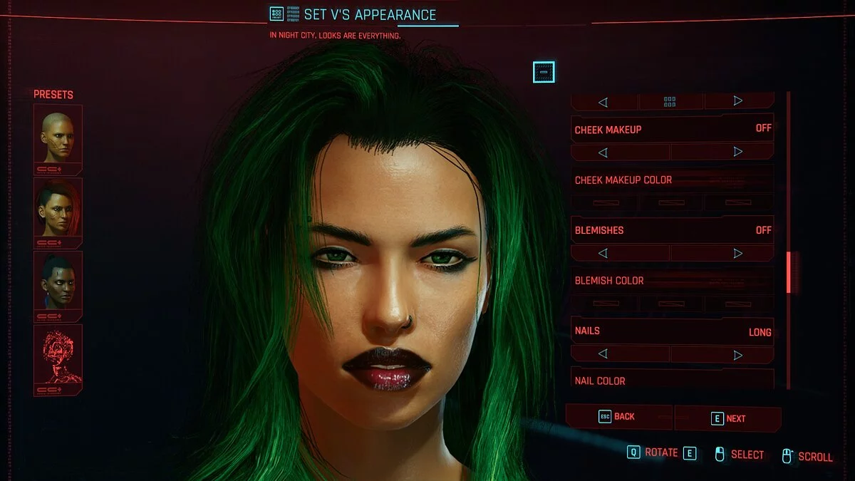 Cyberpunk 2077 — Кейла - пресет для Ви