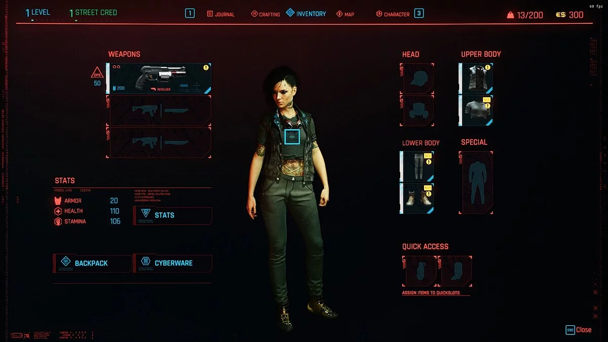 Cyberpunk 2077 — Вероника - предустановка для Ви