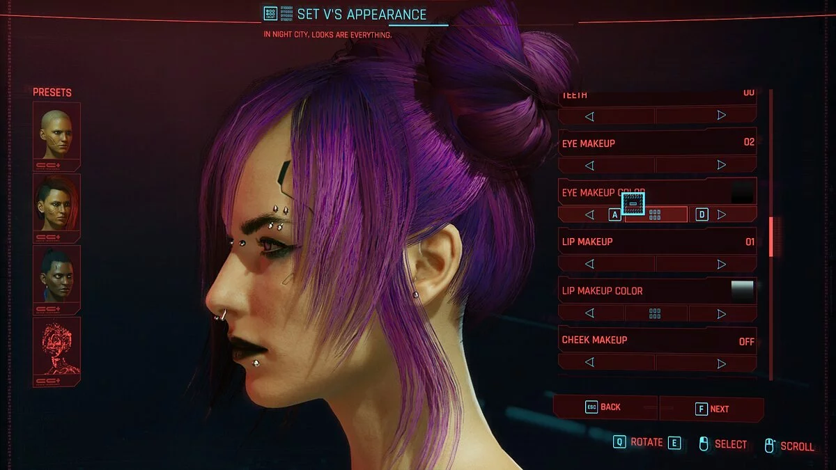 Cyberpunk 2077 — Ава - женский пресет для Ви
