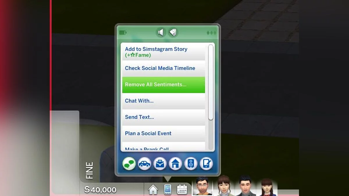 The Sims 4 — Возможность выборочно убрать чувства