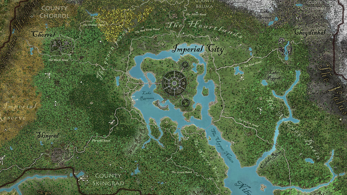 The Elder Scrolls 4: Oblivion — Ретекстур карты Сиродила / Интерфейс / Модыи скины