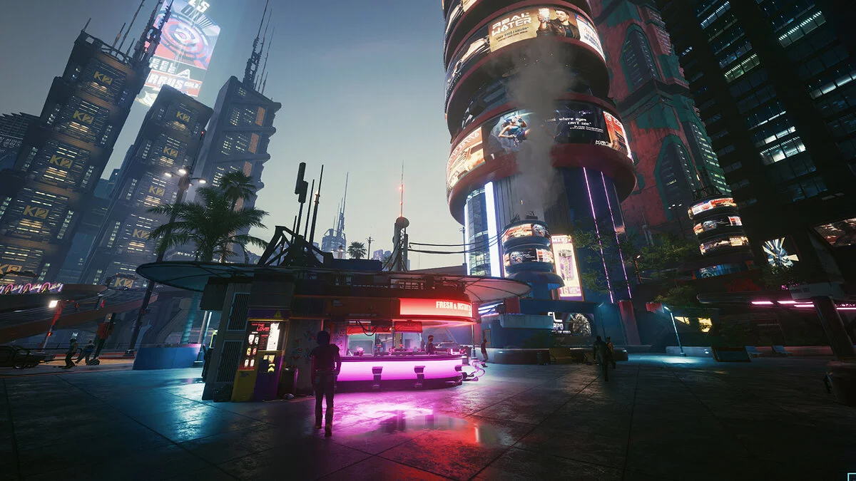 Cyberpunk 2077 — Реалистичное освещение и цвета