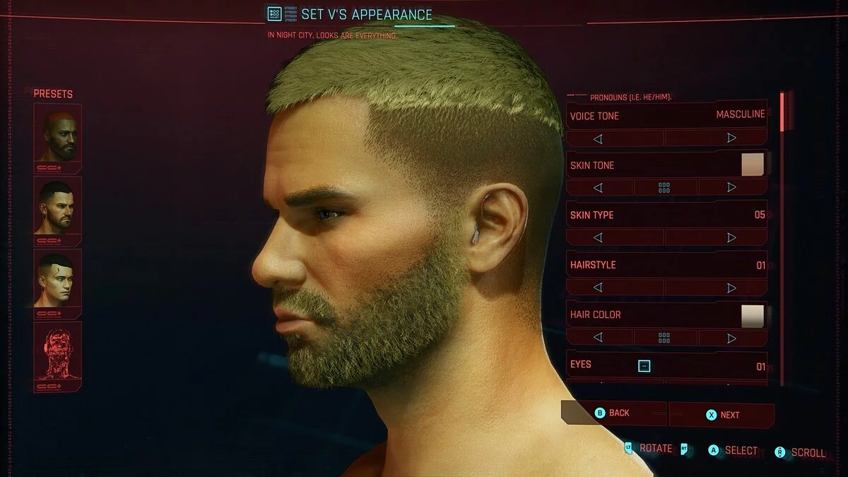 Cyberpunk 2077 — Винсент - пресет для Ви