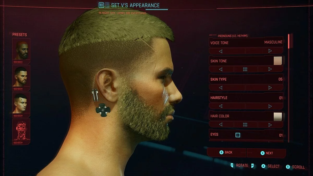 Cyberpunk 2077 — Винсент - пресет для Ви