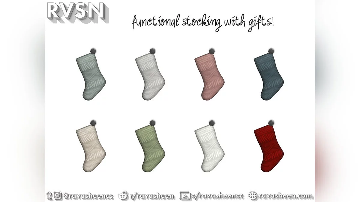 The Sims 4 — Функциональные рождественские носки с подарками