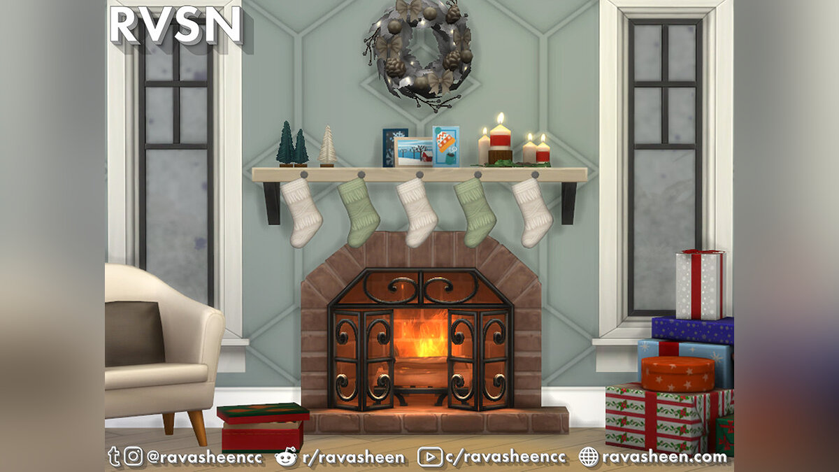 The Sims 4 — Функциональные рождественские носки с подарками