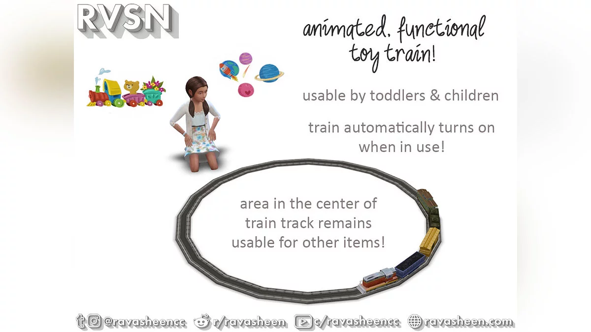 The Sims 4 — Функциональный игрушечный поезд