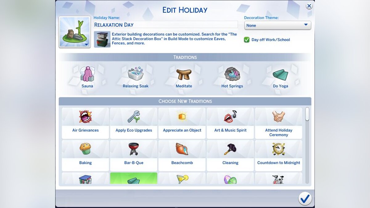 The Sims 4 — Праздничные традиции отдыха