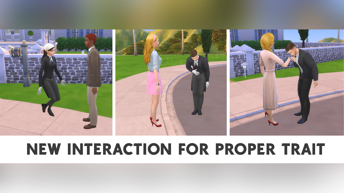 The Sims 4 — Новые взаимодействия для уважительных персонажей