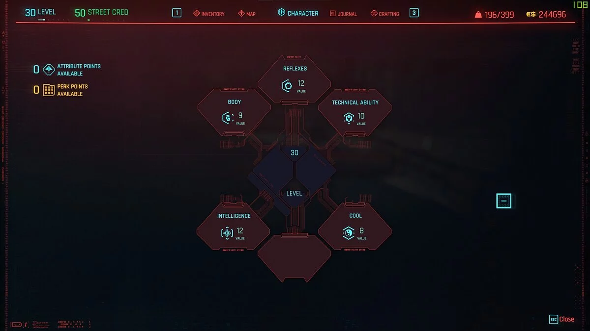 Cyberpunk 2077 — Мужчина Ви 30 уровня