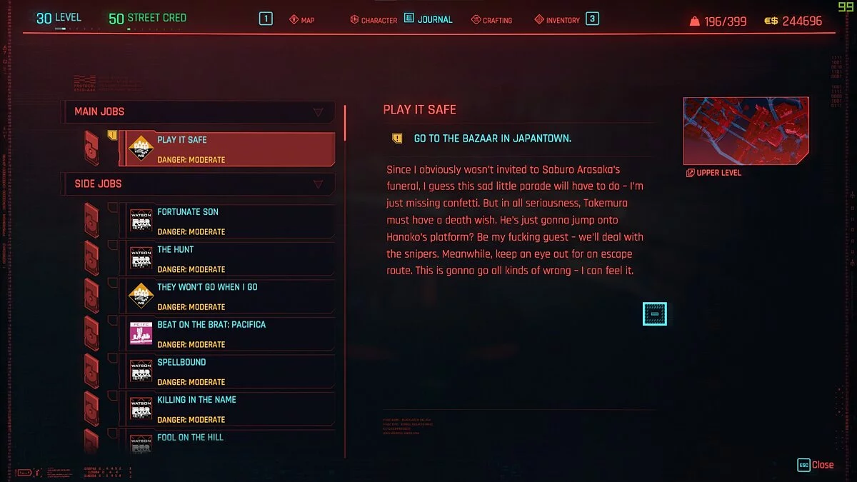 Cyberpunk 2077 — Мужчина Ви 30 уровня