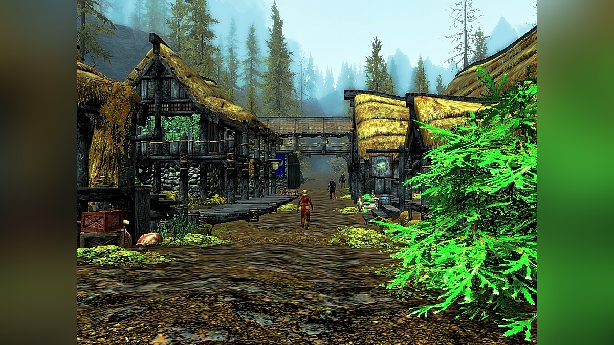 The Elder Scrolls 5: Skyrim — Back to the Past mod 8bit COLOR TGA EGA Total texture Conversion n FONTS