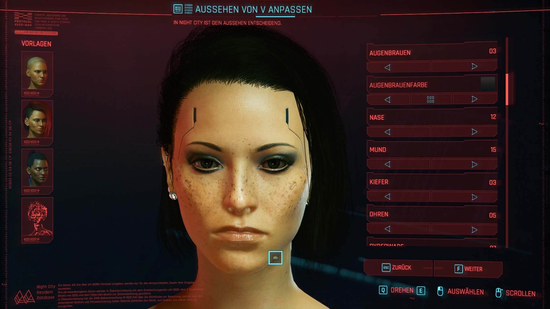 Cyberpunk character creation menu фото 24