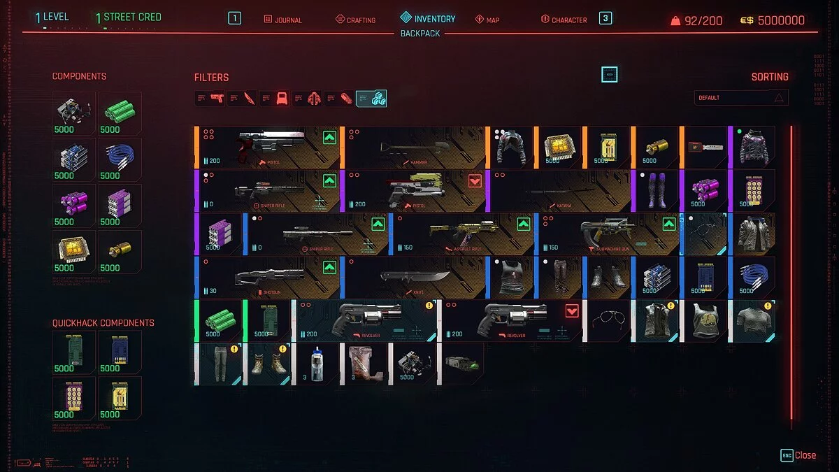 Cyberpunk 2077 — Кочевник Ви с предметами Джонни Сильверхенда