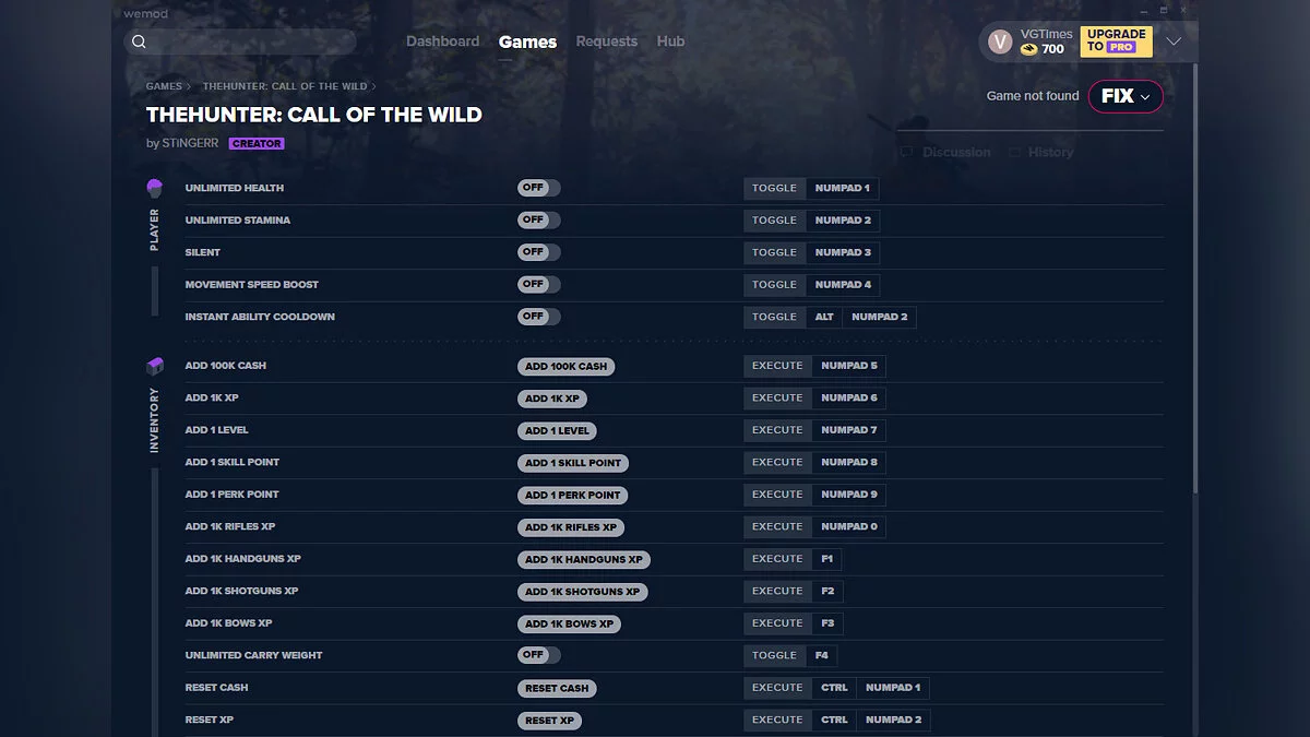 theHunter: Call of the Wild — Трейнер (+26) от 04.01.2021 [WeMod]