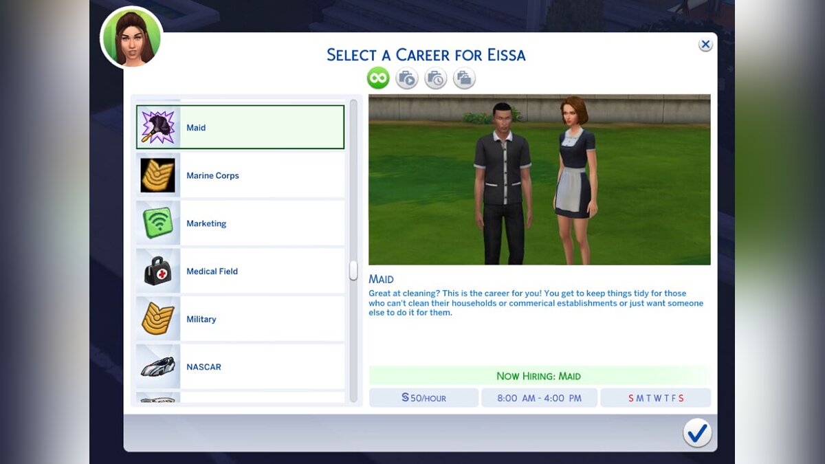 The Sims 4 — Карьера прислуги