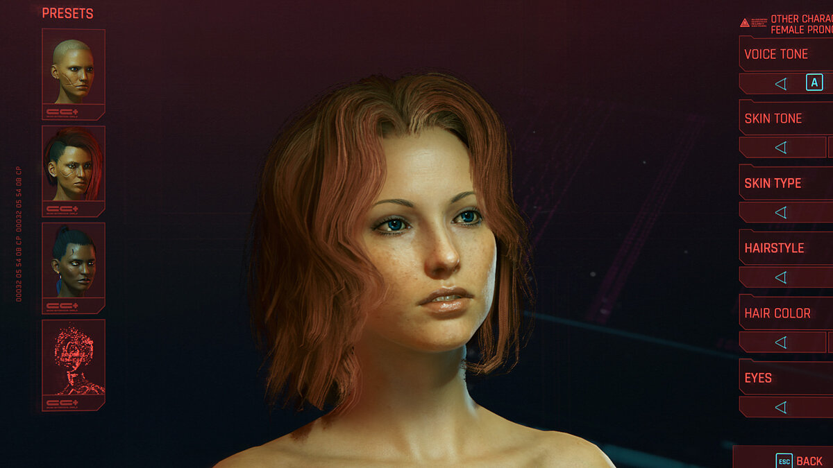 Cyberpunk 2077 — Женский пресет для Ви