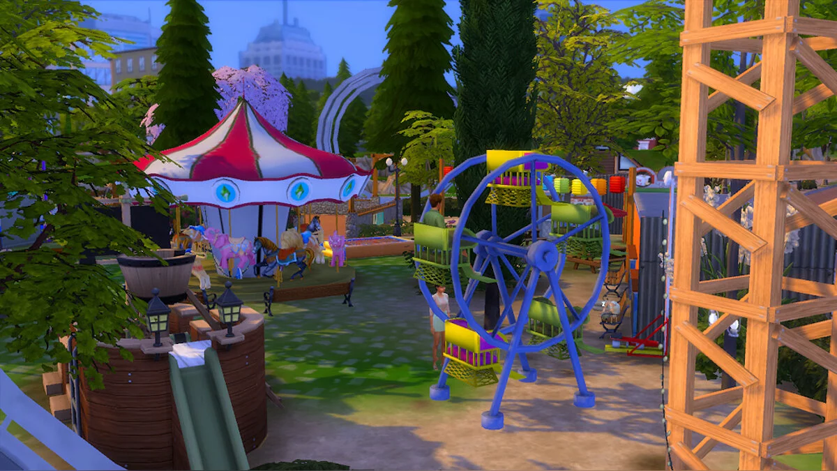 The Sims 4 — Черта участка — парк аттракционов (07.01.2021)
