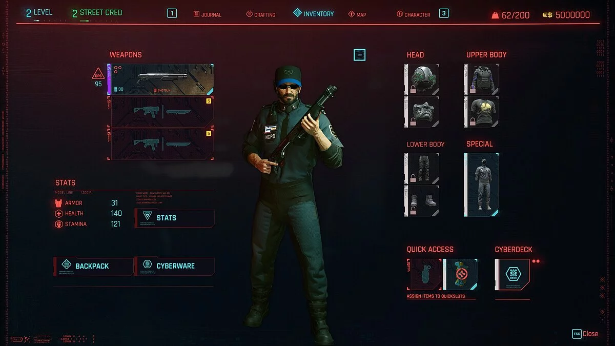 Cyberpunk 2077 — Костюм полицейского