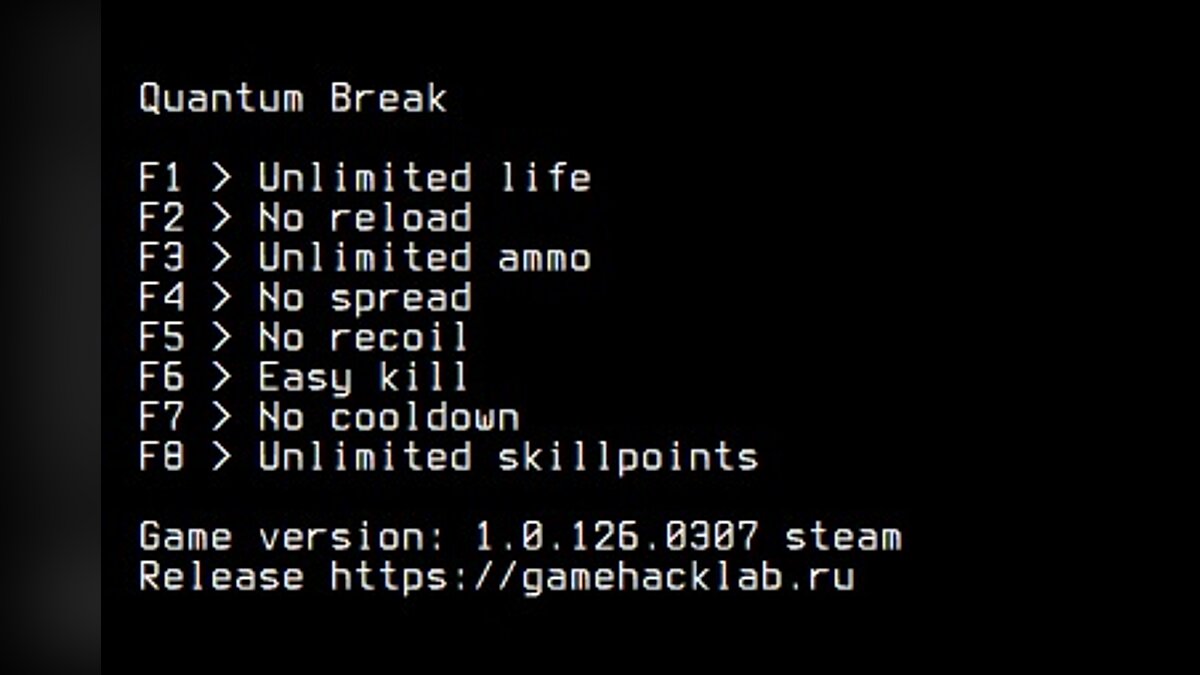Quantum Break — Трейнер (+8) [Steam]