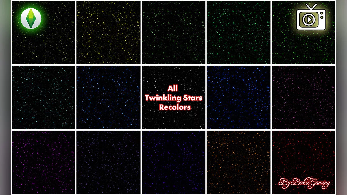 The Sims 4 — Анимированные обои — цветные мерцающие звезды