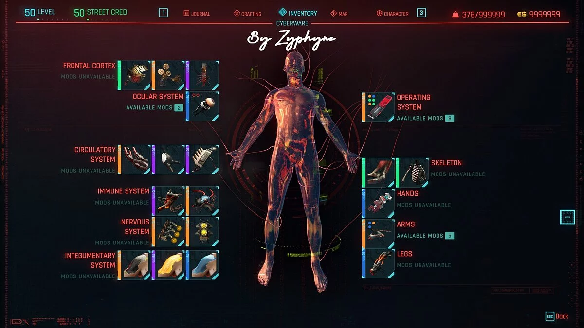 Cyberpunk 2077 — Сохранение 50 уровня