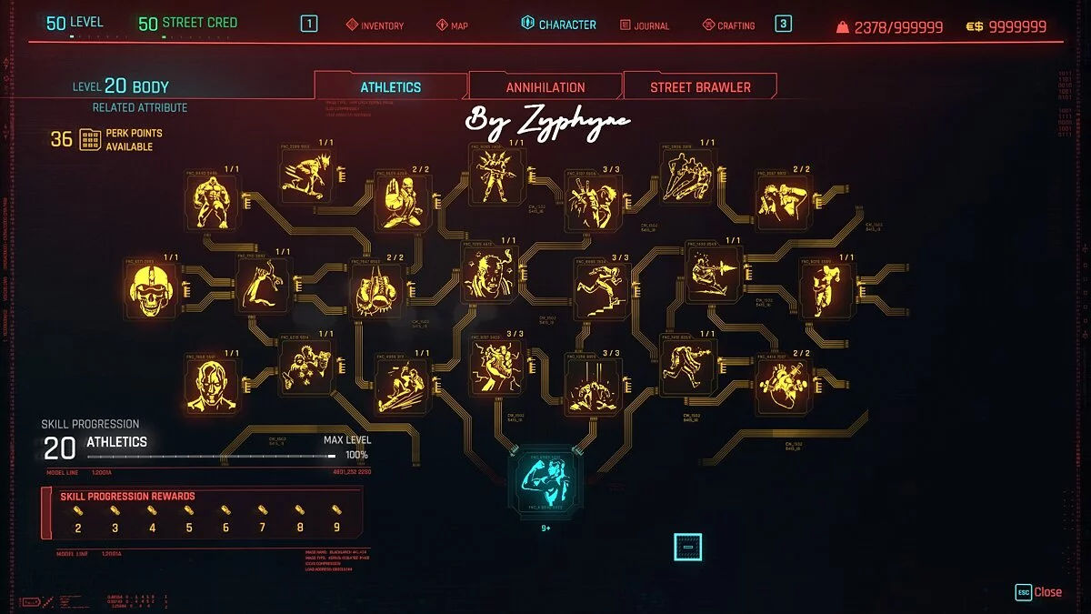 Cyberpunk 2077 — Сохранение 50 уровня